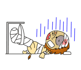 Four-frame strip cartoon wind stamp sticker #307988