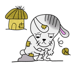 Four-frame strip cartoon wind stamp sticker #307993