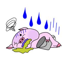 Four-frame strip cartoon wind stamp sticker #308000