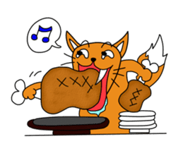 Four-frame strip cartoon wind stamp sticker #308003