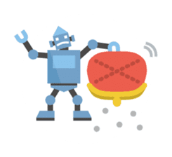 Flat Robot ! sticker #308257