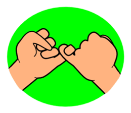 The communication by hand sticker #309674