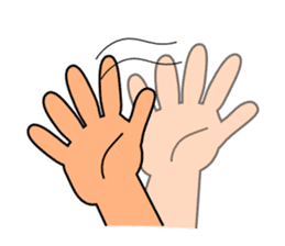 The communication by hand sticker #309684