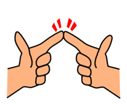 The communication by hand sticker #309687