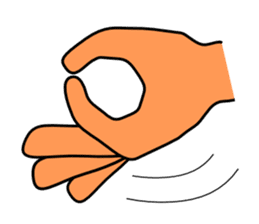 The communication by hand sticker #309694