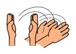 The communication by hand sticker #309698