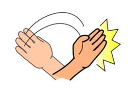 The communication by hand sticker #309703