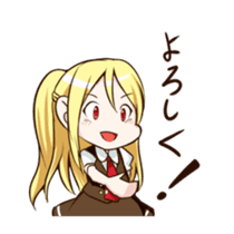 Colorful high school girls sticker #310510