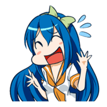 Colorful high school girls sticker #310519