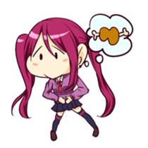 Colorful high school girls sticker #310522