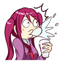 Colorful high school girls sticker #310528