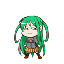 Colorful high school girls sticker #310529