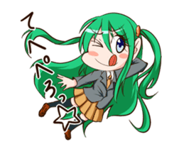 Colorful high school girls sticker #310533