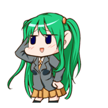 Colorful high school girls sticker #310534