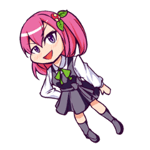 Colorful high school girls sticker #310537