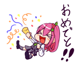 Colorful high school girls sticker #310538