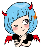 Moody Devil Girl sticker #313116