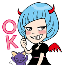 Moody Devil Girl sticker #313121