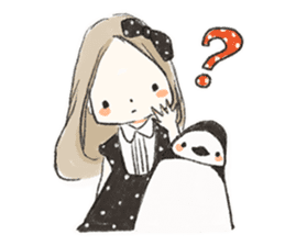 Polka dot girl. sticker #313347