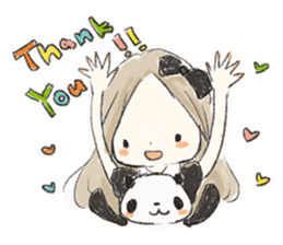 Polka dot girl. sticker #313348