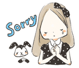 Polka dot girl. sticker #313353