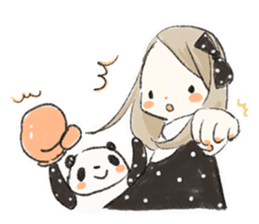 Polka dot girl. sticker #313354