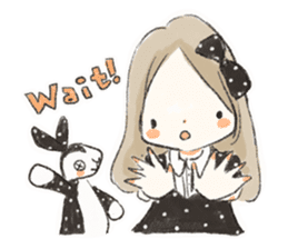 Polka dot girl. sticker #313355