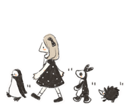 Polka dot girl. sticker #313361
