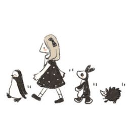 Polka dot girl. sticker #313361