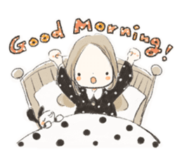 Polka dot girl. sticker #313377