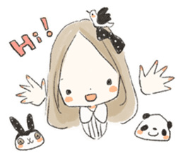 Polka dot girl. sticker #313380