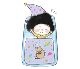 Mr.Cats and Maid girl loosely sticker sticker #313467