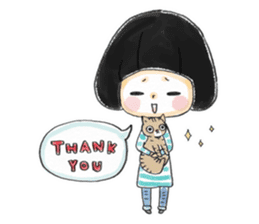 Mr.Cats and Maid girl loosely sticker sticker #313468