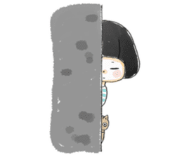 Mr.Cats and Maid girl loosely sticker sticker #313469