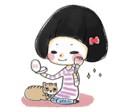 Mr.Cats and Maid girl loosely sticker sticker #313471