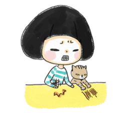 Mr.Cats and Maid girl loosely sticker sticker #313475