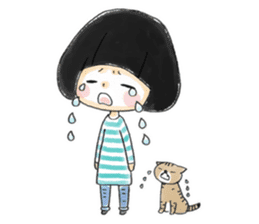 Mr.Cats and Maid girl loosely sticker sticker #313478