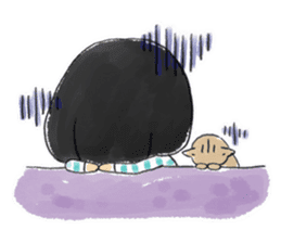 Mr.Cats and Maid girl loosely sticker sticker #313479