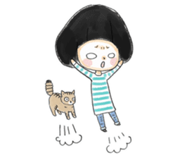 Mr.Cats and Maid girl loosely sticker sticker #313480