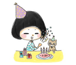 Mr.Cats and Maid girl loosely sticker sticker #313483