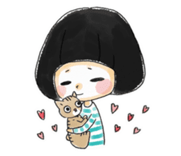 Mr.Cats and Maid girl loosely sticker sticker #313487