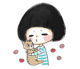 Mr.Cats and Maid girl loosely sticker sticker #313488