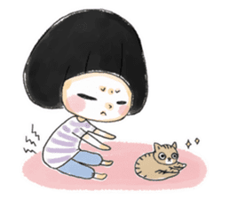 Mr.Cats and Maid girl loosely sticker sticker #313492