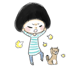 Mr.Cats and Maid girl loosely sticker sticker #313493