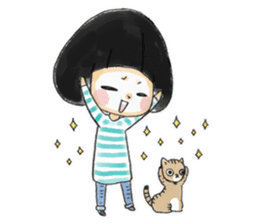 Mr.Cats and Maid girl loosely sticker sticker #313495