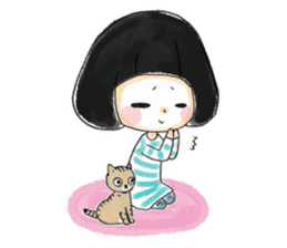 Mr.Cats and Maid girl loosely sticker sticker #313496