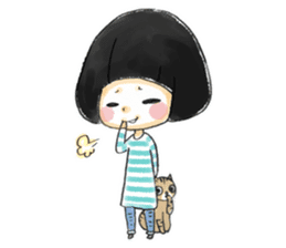 Mr.Cats and Maid girl loosely sticker sticker #313497