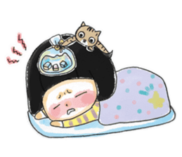 Mr.Cats and Maid girl loosely sticker sticker #313498