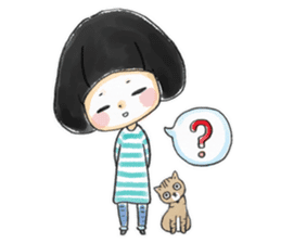 Mr.Cats and Maid girl loosely sticker sticker #313499