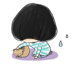 Mr.Cats and Maid girl loosely sticker sticker #313502